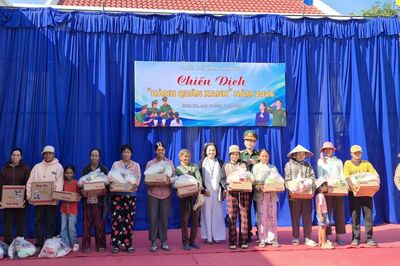 Trường Sĩ quan Thông tin ra quân Chiến dịch 'Hành quân xanh' tại xã Tây Ninh Hòa