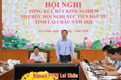 Hội nghị tổng kết, rút kinh nghiệm tổ chức Hội nghị xúc tiến đầu tư tỉnh Lai Châu năm 2026