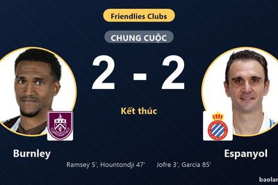 Espanyol gỡ hòa phút 85, Burnley và Espanyol chia điểm