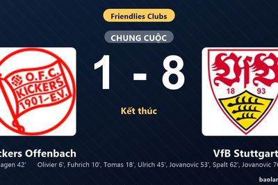 Thống kê trận đấu Kickers Offenbach 1-8 VfB Stuttgart: VfB Stuttgart thắng đậm thuyết phục