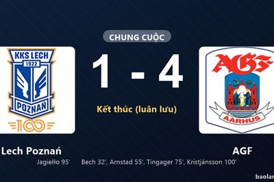 Thống kê trận đấu Lech Poznań 1-4 (pen 3-4) AGF: AGF thắng nghẹt thở trên chấm luân lưu