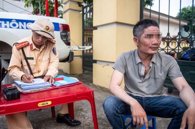 Bị phát hiện nồng độ cồn, tài xế nói 'không uống rượu bia, mặt đỏ do làm việc'