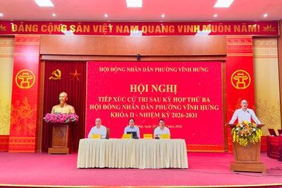 Phường Vĩnh Hưng tiếp xúc cử tri sau kỳ họp thứ 3 HĐND phường