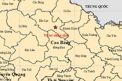 Vừa xảy ra động đất 3.6 độ ở Cao Bằng
