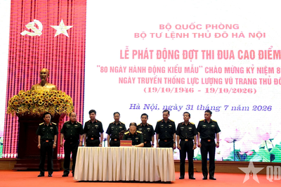 Bộ tư lệnh Thủ đô Hà Nội phát động thi đua cao điểm '80 ngày hành động kiểu mẫu'