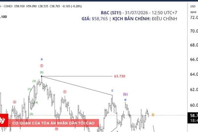 Phân tích thị trường bạc 31/7: Bạc giảm, quỹ bạc bất ngờ tăng mạnh