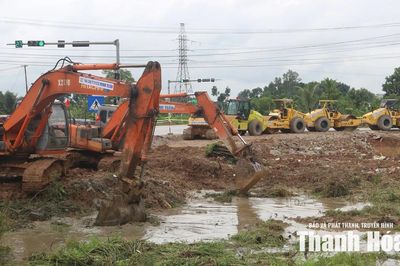 Chuẩn bị thi công trở lại tuyến đường nối từ trung tâm tỉnh với Cảng hàng không Thọ Xuân