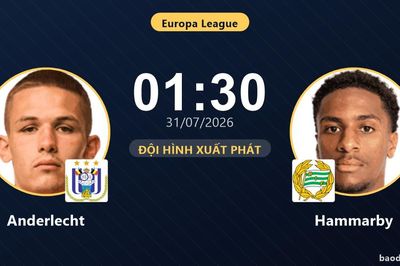 TRỰC TIẾPTrực tiếp Anderlecht vs Hammarby: Đội hình xuất phát