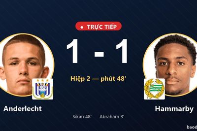 TRỰC TIẾPTrực tiếp Anderlecht vs Hammarby: Anderlecht gỡ hòa 1-1