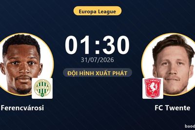 TRỰC TIẾPTrực tiếp Ferencvárosi vs FC Twente: FC Twente nhỉnh hơn về kiểm soát bóng, chưa có bàn thắng