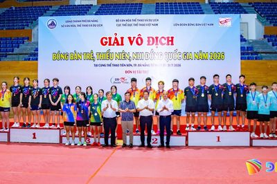 Đà Nẵng giành 9 huy chương tại Giải vô địch bóng bàn trẻ, thiếu niên, nhi đồng quốc gia 2026