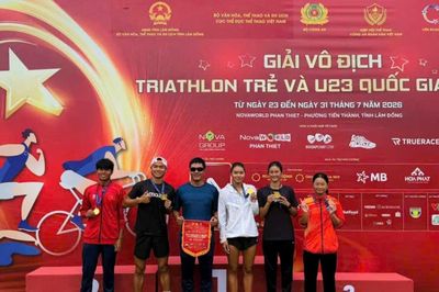 Đà Nẵng giành 4 Huy chương Vàng tại Giải vô địch Triathlon trẻ và U23 quốc gia