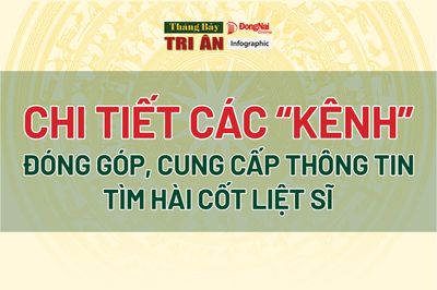 [Chuỗi Infographic] Tháng Bảy tri ân: Chi tiết các 'kênh' đóng góp, cung cấp thông tin tìm hài cốt liệt sĩ tại thành phố Đồng Nai