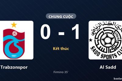 Thống kê trận đấu Trabzonspor 0-1 Al Sadd: Roberto Firmino tỏa sáng, Al Sadd giành trọn 3 điểm