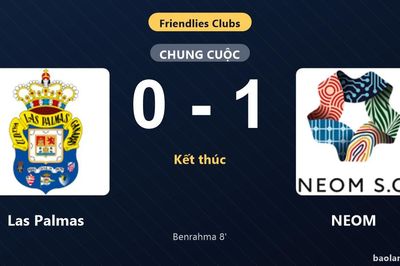Thống kê trận đấu Las Palmas 0-1 NEOM: S. Benrahma tỏa sáng, NEOM giành trọn 3 điểm