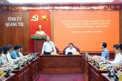 Ban Chỉ đạo 35 Học viện Chính trị Quốc gia Hồ Chí Minh làm việc với Ban Chỉ đạo 35 Tỉnh ủy Quảng Trị