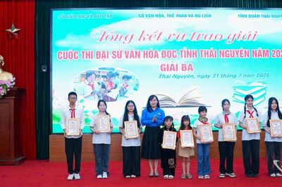 Thái Nguyên: Trao giải Cuộc thi Đại sứ Văn hóa đọc năm 2026