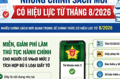 Những chính sách mới nào có hiệu lực từ tháng 8/2026?