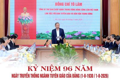 Kỷ niệm 96 năm Ngày truyền thống ngành Tuyên giáo của Đảng (1-8-1930/1-8-2026): Công tác tuyên giáo: Vun đắp niềm tin, khơi dậy sức mạnh toàn dân tộc