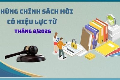 Những chính sách mới có hiệu lực từ tháng 8/2026