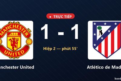 TRỰC TIẾPTrực tiếp Manchester United vs Atlético de Madrid: Hai đội hòa 1-1