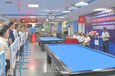 Khai mạc Giải vô địch billiards carom 3 băng Đại hội Thể dục thể thao tỉnh Khánh Hòa lần thứ I