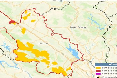 Lào Cai cảnh báo nguy cơ lũ quét, sạt lở đất tại 32 xã, phường trong 6 giờ tới