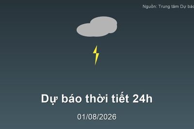 Dự báo thời tiết đêm nay và ngày mai (02/08/2026): Bắc Bộ mưa to cục bộ, Nam Bộ chiều tối có mưa dông