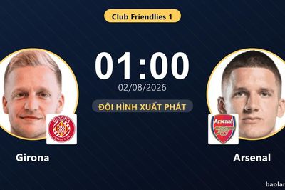 TRỰC TIẾPTrực tiếp Girona vs Arsenal: Đội hình xuất phát