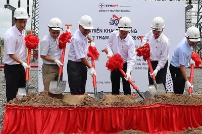 EVNNPT đồng loạt triển khai 2 công trình nâng năng lực truyền tải điện tại tỉnh Vĩnh Long