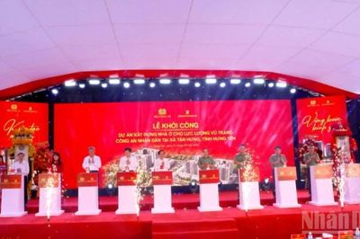 Khởi công xây dựng nhà ở cho lực lượng Công an nhân dân tỉnh Hưng Yên