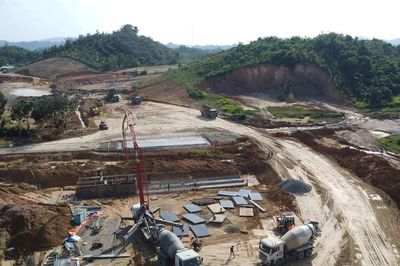 Trên công trường đường cao tốc Tân Phú – Bảo Lộc và Bảo Lộc – Liên Khương