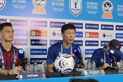 ASEAN Cup 2026: HLV Kim Sang Sik khẳng định mục tiêu đánh bại Indonesia