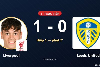 TRỰC TIẾPTrực tiếp Liverpool vs Leeds United: Liverpool mở tỷ số
