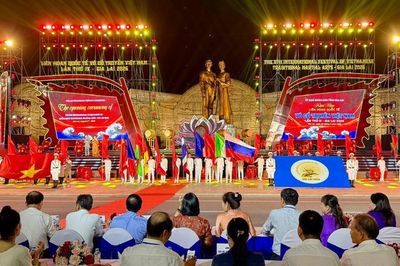 Diễu hành biểu dương lực lượng tại Liên hoan quốc tế võ cổ truyền Việt Nam lần thứ IX - Gia Lai 2026