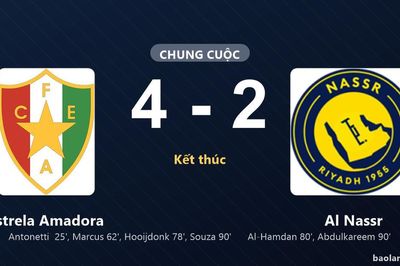 Thống kê trận đấu Estrela Amadora 4-2 Al Nassr: B. Souza tỏa sáng, Estrela Amadora giành trọn 3 điểm