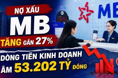Nợ xấu MB tăng gần 27%, dòng tiền kinh doanh âm 53.202 tỷ đồng