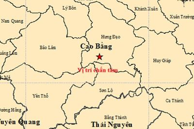 Xảy ra động đất 3.2 độ ở Cao Bằng tối qua