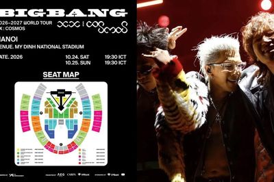 Sơ đồ, giá vé concert BIGBANG tại Hà Nội: 'Khu lẩu' hơn 10 triệu, tiếc vì ít vé đứng