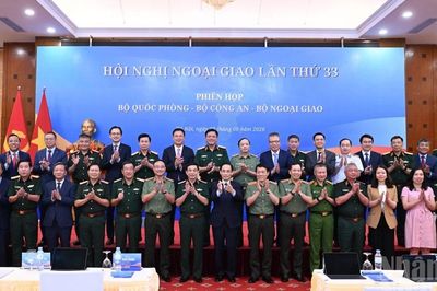 [Ảnh] Phiên họp giữa Bộ Quốc phòng, Bộ Công an và Bộ Ngoại giao trong khuôn khổ Hội nghị Ngoại giao lần thứ 33