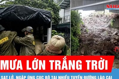 Mưa lớn gây sạt lở, ngập úng cục bộ tại nhiều tuyến đường Lào Cai