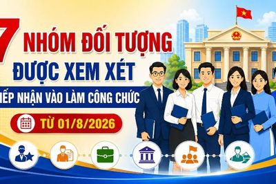 7 nhóm đối tượng được xem xét tiếp nhận vào làm công chức từ 01/8/2026