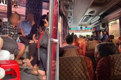 Xe khách 29 chỗ nhồi nhét 51 người, chủ xe và tài xế bị phạt tiền, tước phù hiệu