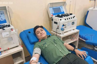 Thượng úy Công an 115 lần hiến máu cứu người