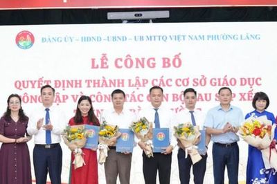 Công bố Quyết định thành lập các cơ sở giáo dục công lập tại phường Láng