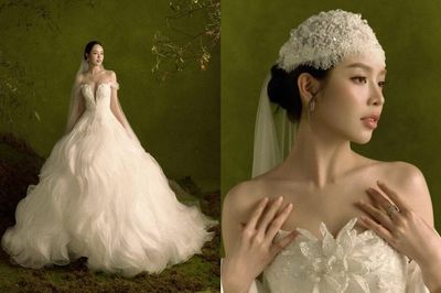 Hoa hậu Thanh Thủy đẹp như tranh vẽ trong bộ sưu tập mới của NTK Lê Thanh Hòa