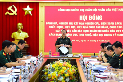 Thượng tướng Trương Thiên Tô chủ trì phiên họp Hội đồng đánh giá, nghiệm thu kết quả nghiên cứu, biên soạn sách của Tổng cục Chính trị