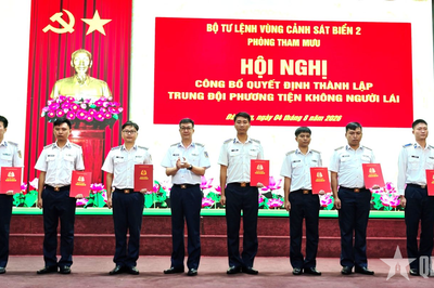 Vùng Cảnh sát biển 2 thành lập Trung đội Phương tiện không người lái
