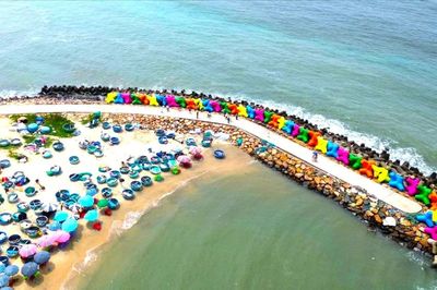 Bờ kè sắc màu tạo sức hút mới cho biển Mũi Né