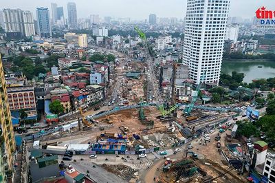 Thi công ga S3 metro số 5 nút giao Nguyễn Chí Thanh